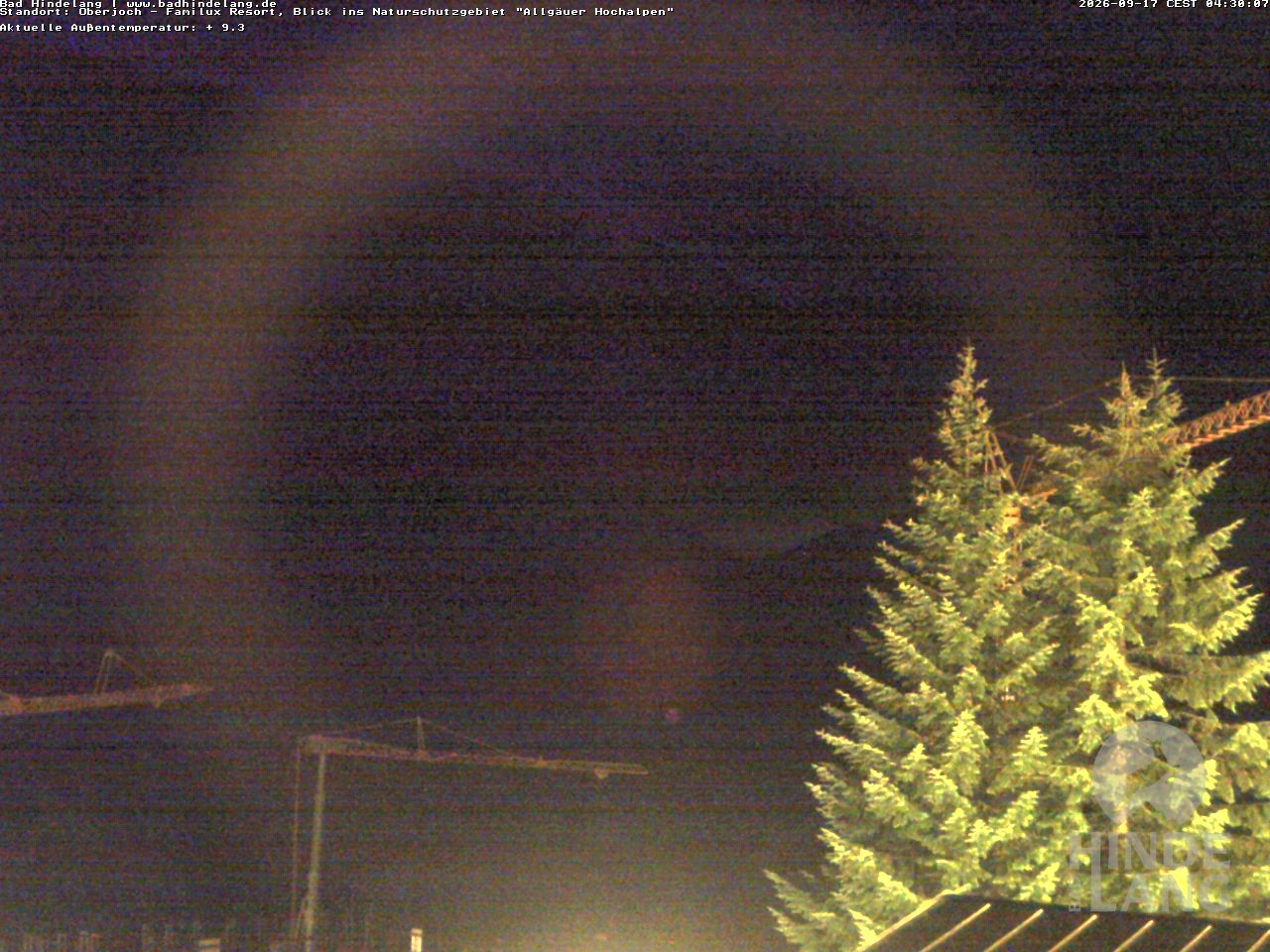Archived image Webcam Kids hotel Oberjoch: view at the nature reseve "Allgäuer Hochalpen"