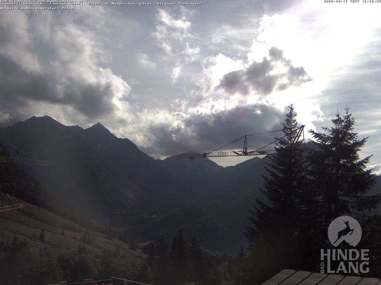 Archiv Foto Webcam Naturschutzgebiet "Allgäuer Hochalpen" vom Kinderhotel Oberjoch aus gesehen