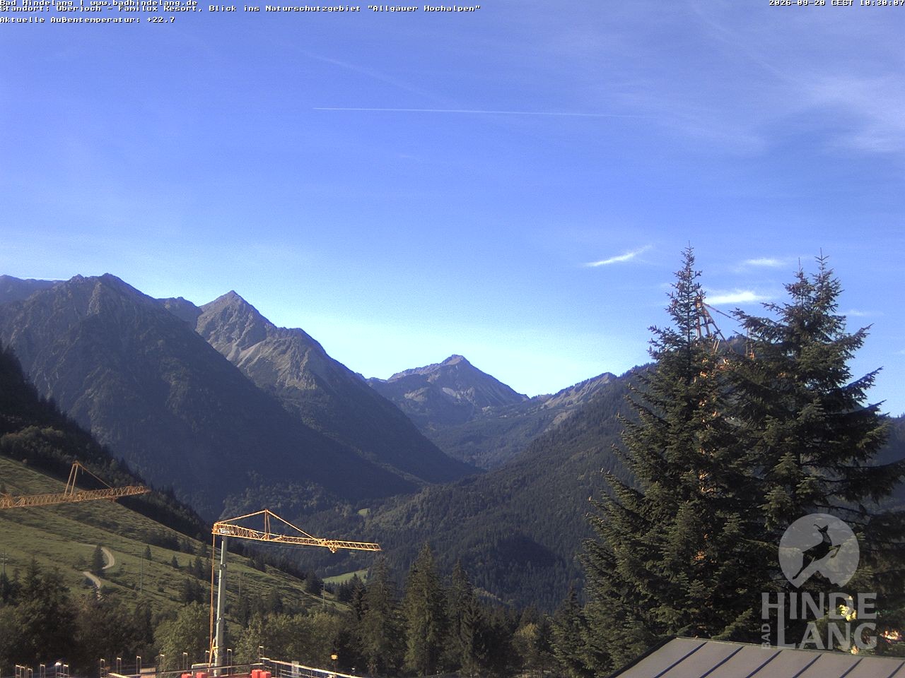 Archiv Foto Webcam Naturschutzgebiet "Allgäuer Hochalpen" vom Kinderhotel Oberjoch aus gesehen