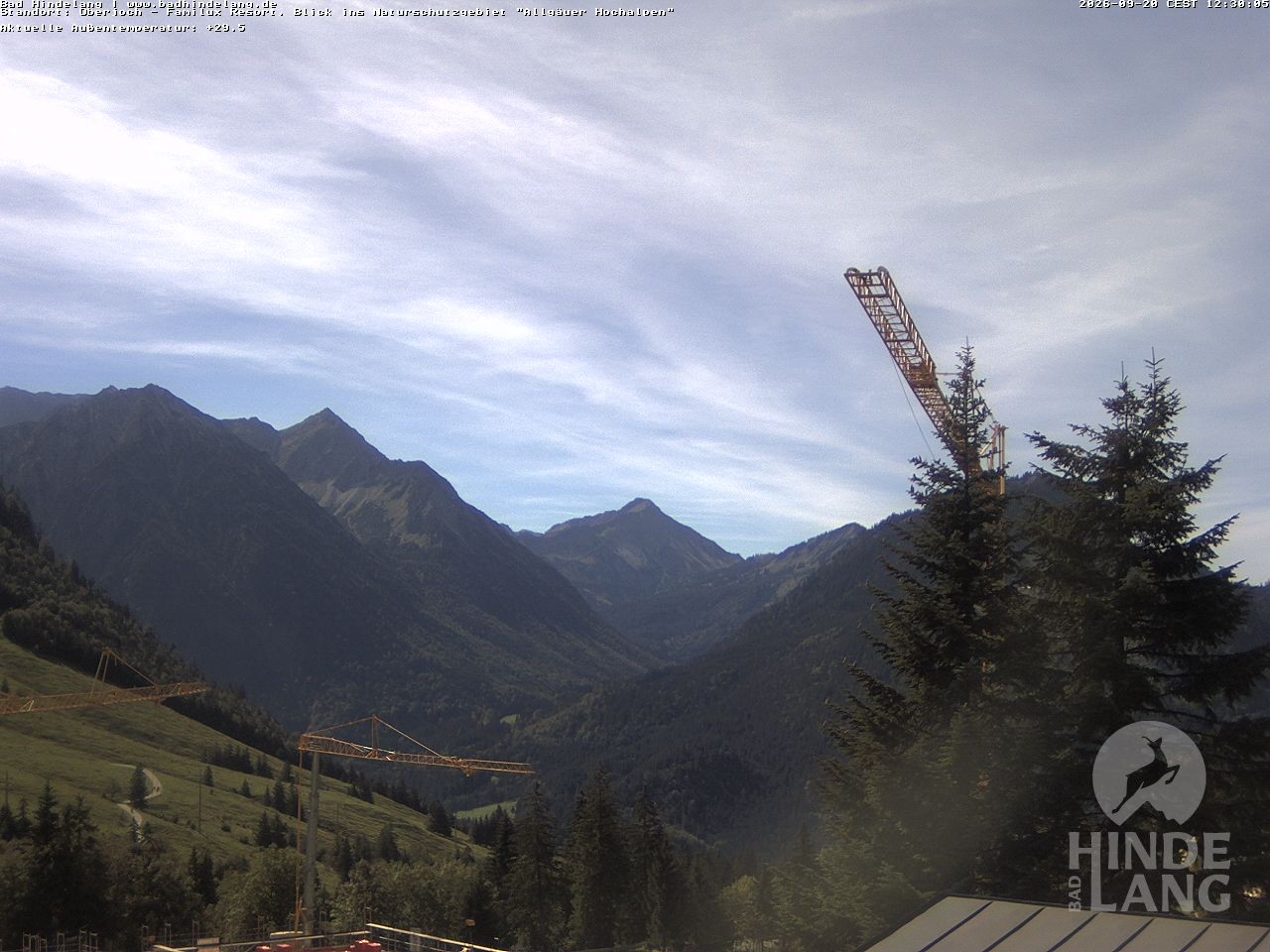 Archiv Foto Webcam Naturschutzgebiet "Allgäuer Hochalpen" vom Kinderhotel Oberjoch aus gesehen