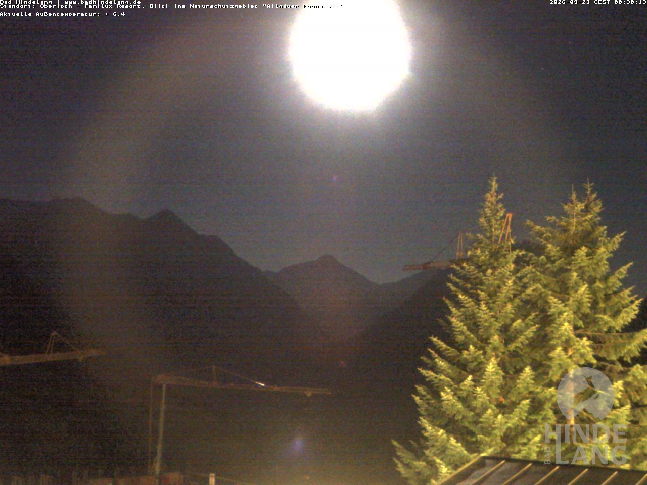 Archiv Foto Webcam Naturschutzgebiet "Allgäuer Hochalpen" vom Kinderhotel Oberjoch aus gesehen