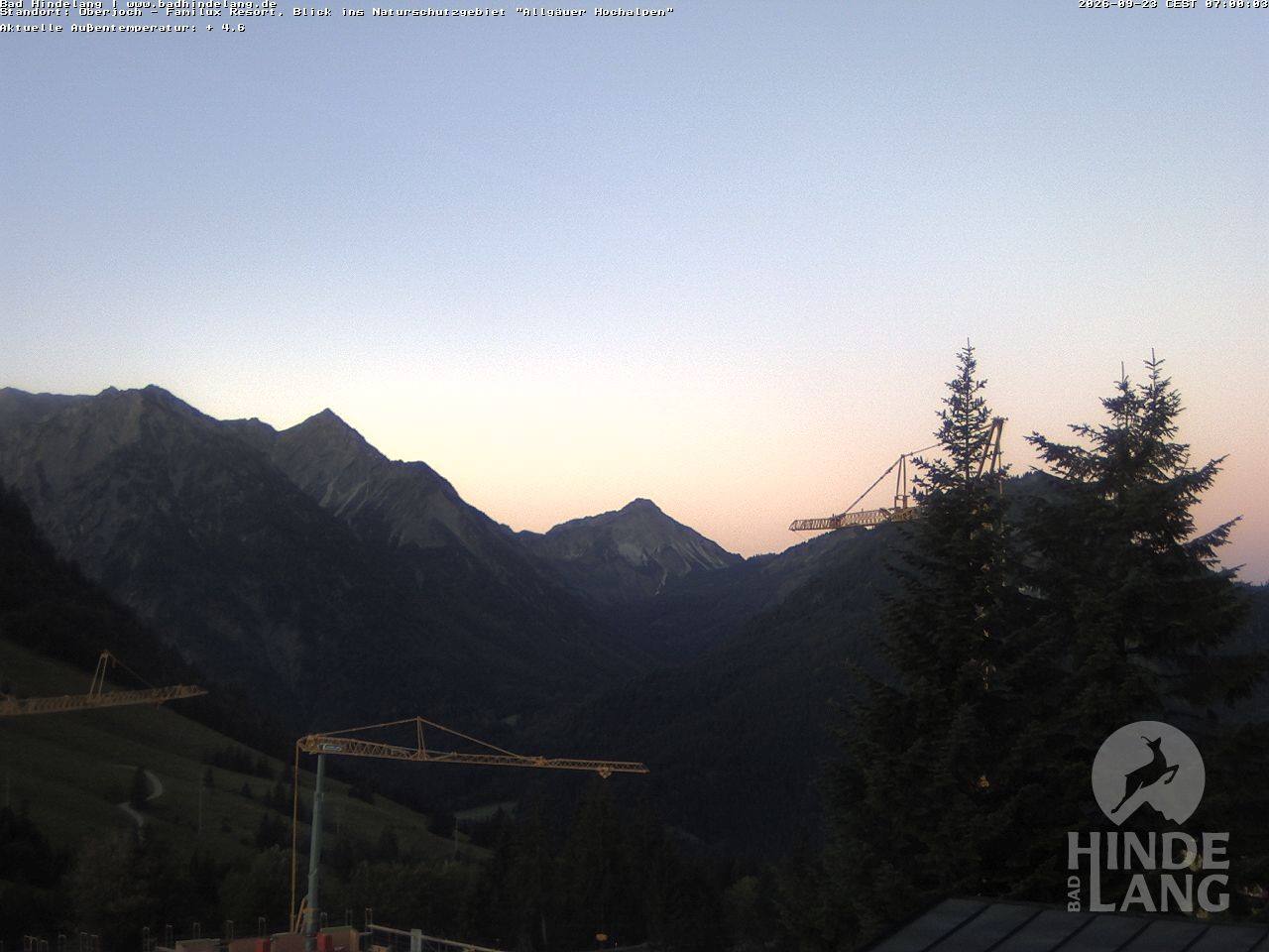 Archiv Foto Webcam Naturschutzgebiet "Allgäuer Hochalpen" vom Kinderhotel Oberjoch aus gesehen