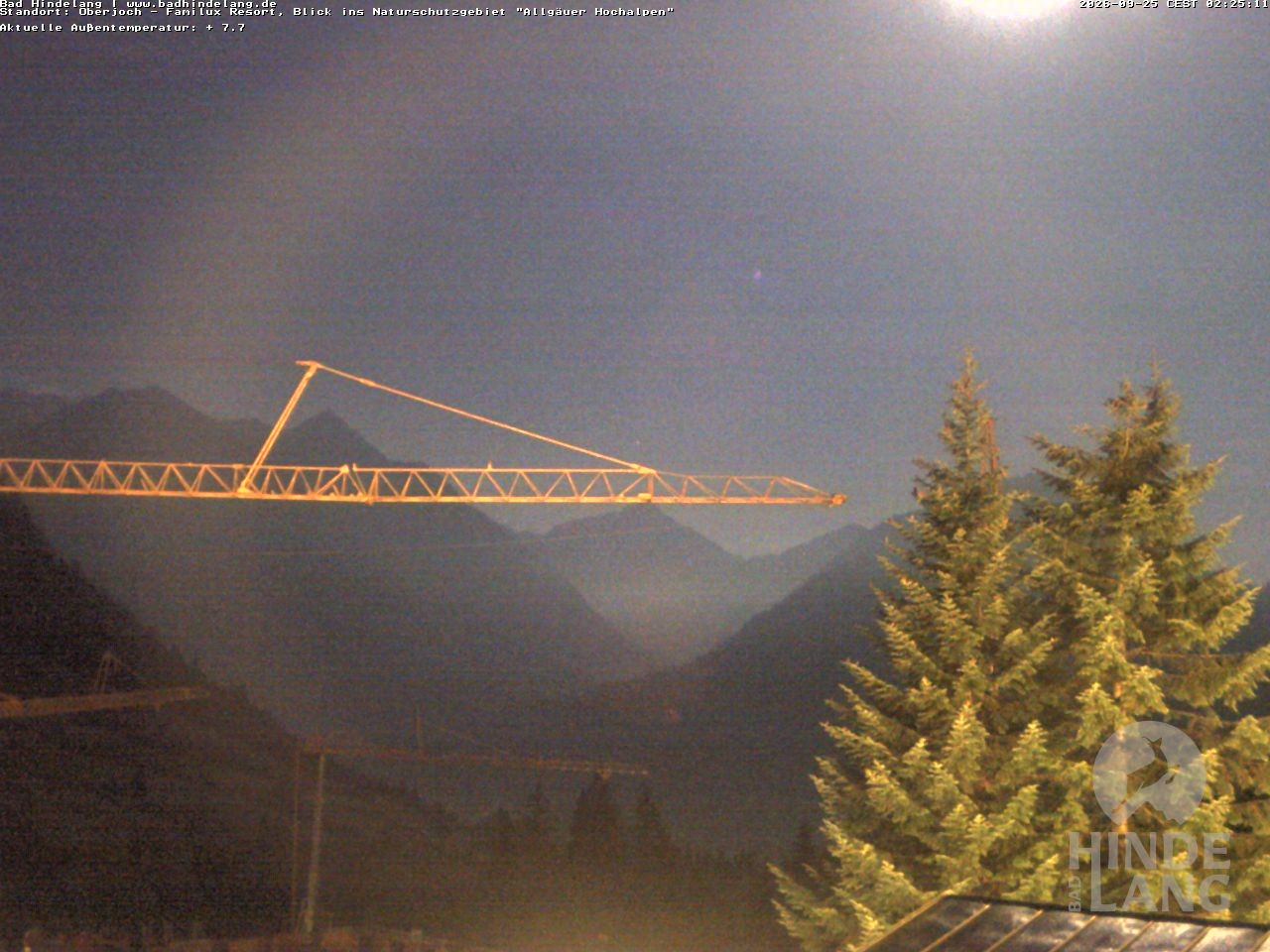 Archived image Webcam Kids hotel Oberjoch: view at the nature reseve "Allgäuer Hochalpen"