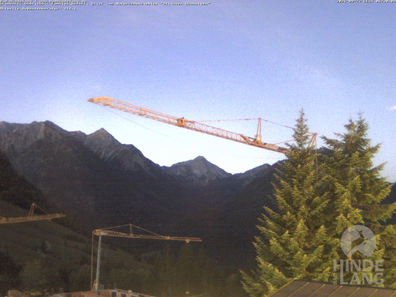 Archiv Foto Webcam Naturschutzgebiet "Allgäuer Hochalpen" vom Kinderhotel Oberjoch aus gesehen