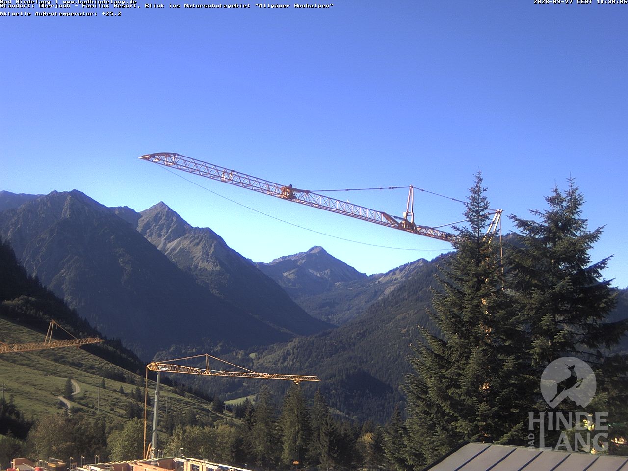 Archiv Foto Webcam Naturschutzgebiet "Allgäuer Hochalpen" vom Kinderhotel Oberjoch aus gesehen