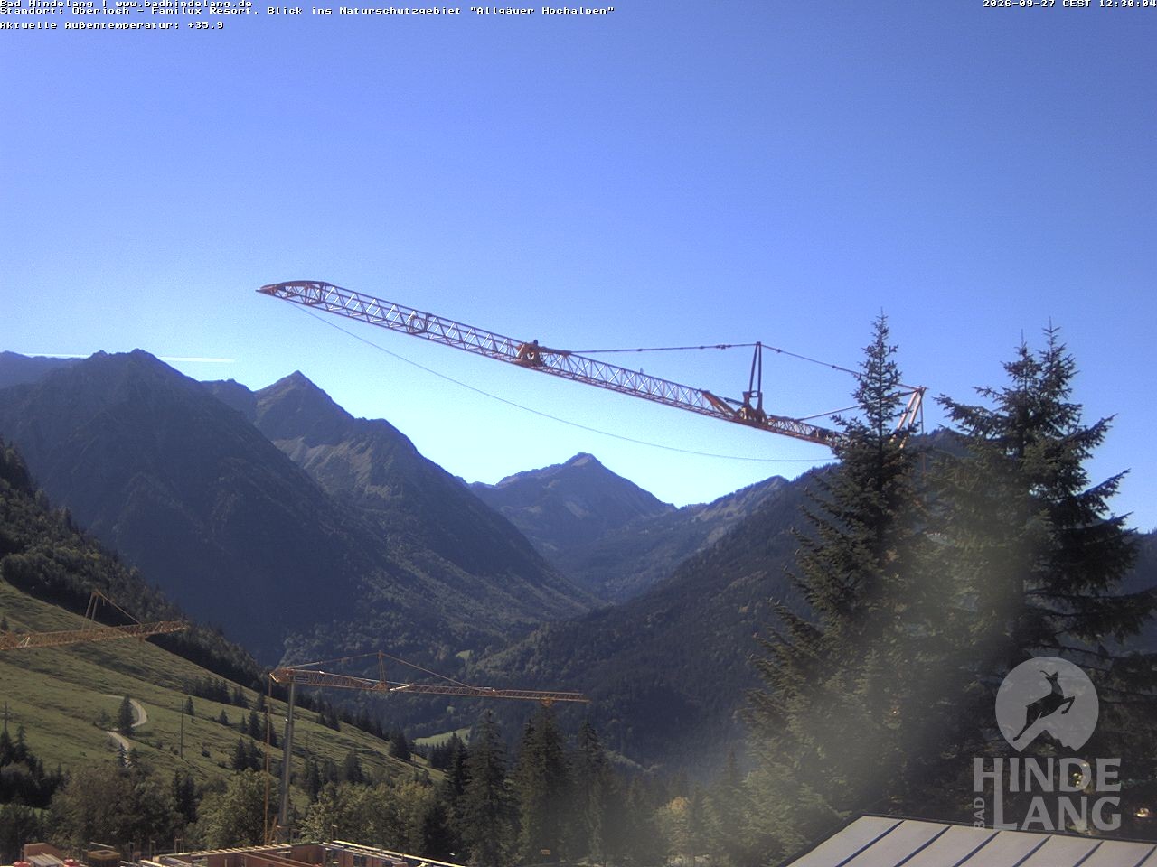 Archiv Foto Webcam Naturschutzgebiet "Allgäuer Hochalpen" vom Kinderhotel Oberjoch aus gesehen