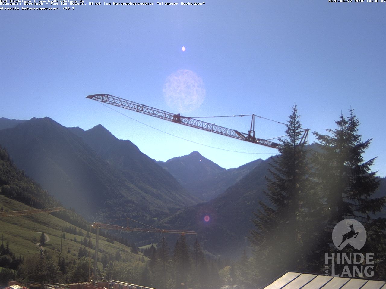 Archiv Foto Webcam Naturschutzgebiet "Allgäuer Hochalpen" vom Kinderhotel Oberjoch aus gesehen