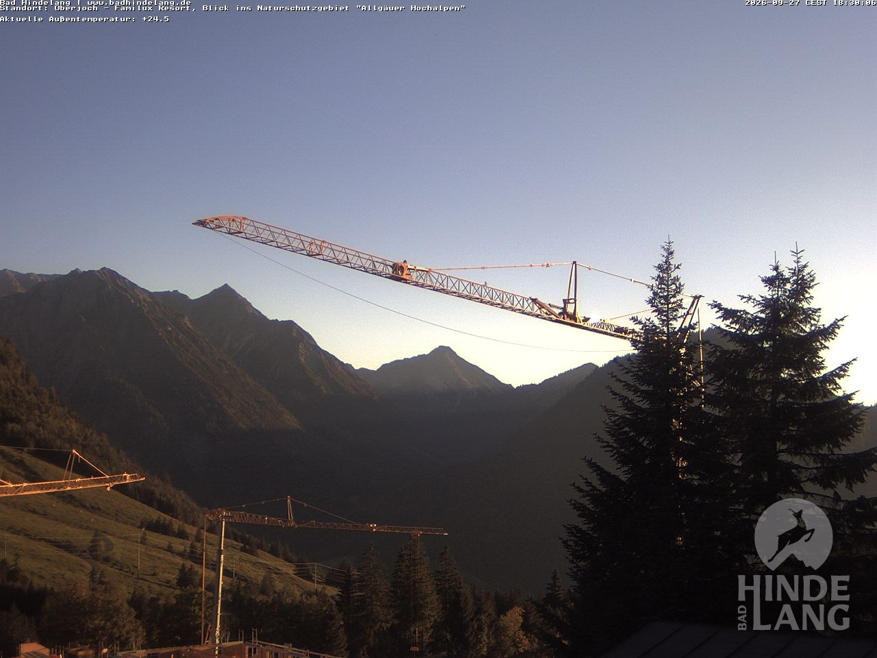 Archiv Foto Webcam Naturschutzgebiet "Allgäuer Hochalpen" vom Kinderhotel Oberjoch aus gesehen