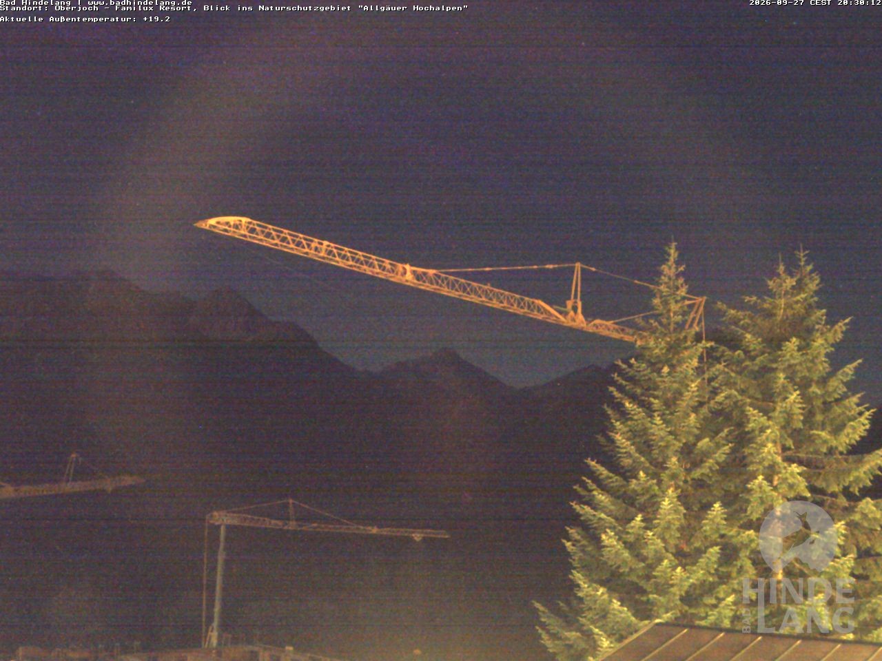 Archived image Webcam Kids hotel Oberjoch: view at the nature reseve "Allgäuer Hochalpen"