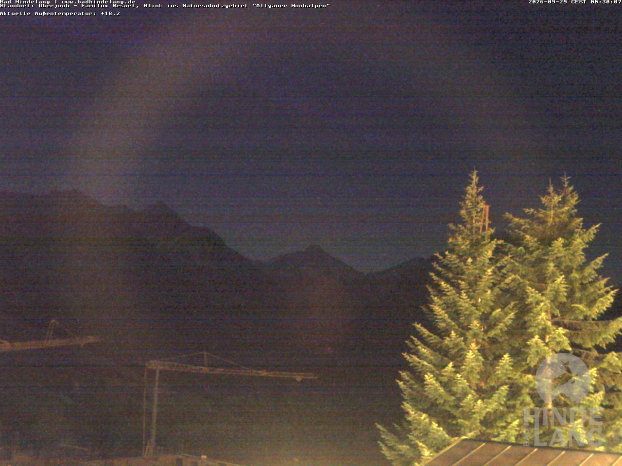 Archiv Foto Webcam Naturschutzgebiet "Allgäuer Hochalpen" vom Kinderhotel Oberjoch aus gesehen