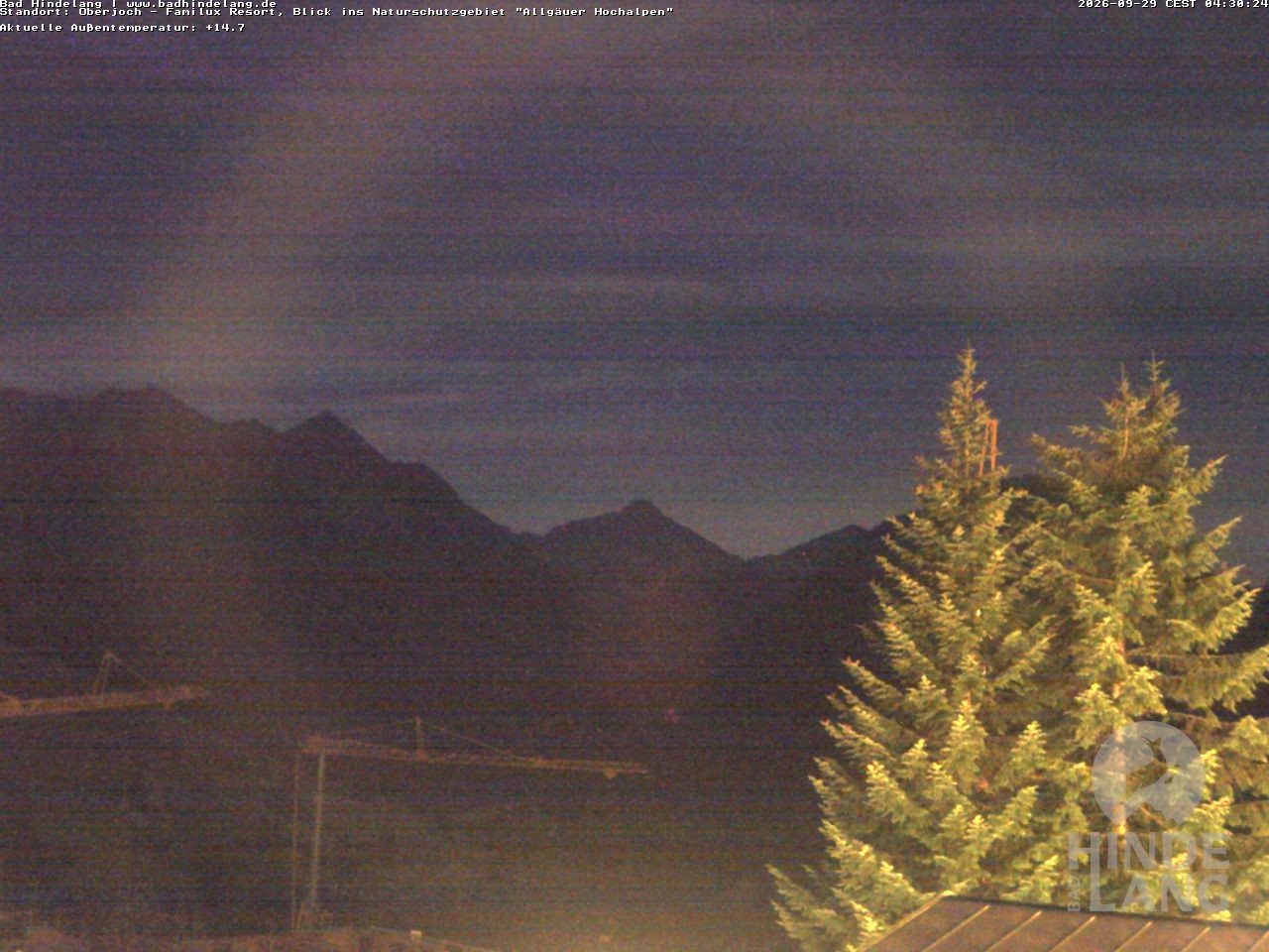 Archiv Foto Webcam Naturschutzgebiet "Allgäuer Hochalpen" vom Kinderhotel Oberjoch aus gesehen