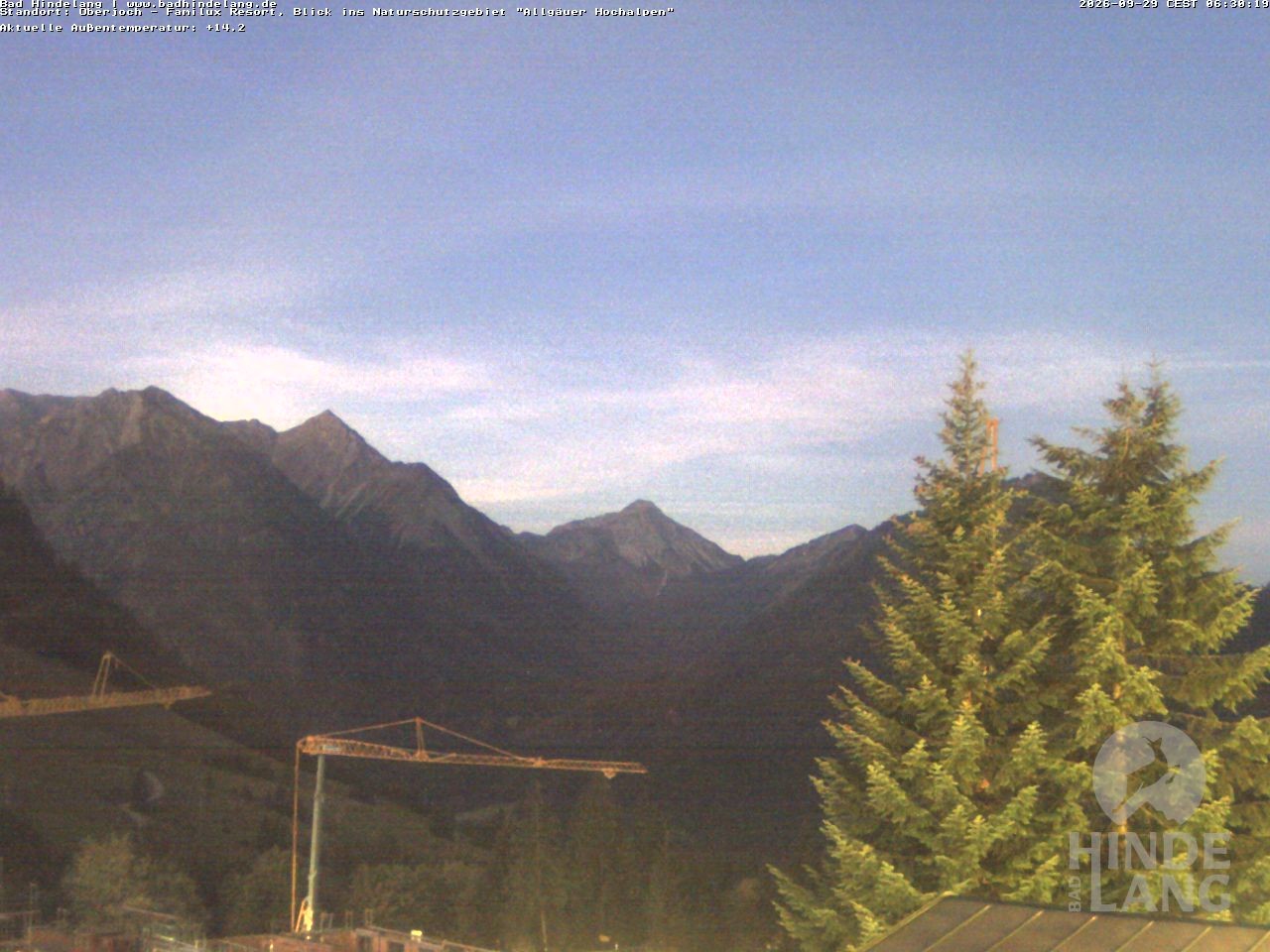 Archiv Foto Webcam Naturschutzgebiet "Allgäuer Hochalpen" vom Kinderhotel Oberjoch aus gesehen