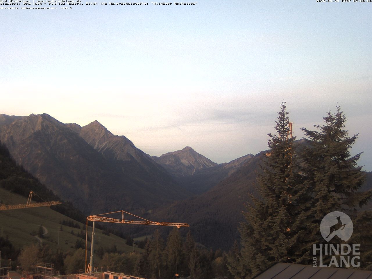 Archiv Foto Webcam Naturschutzgebiet "Allgäuer Hochalpen" vom Kinderhotel Oberjoch aus gesehen