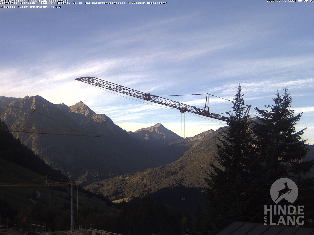 Archiv Foto Webcam Naturschutzgebiet "Allgäuer Hochalpen" vom Kinderhotel Oberjoch aus gesehen
