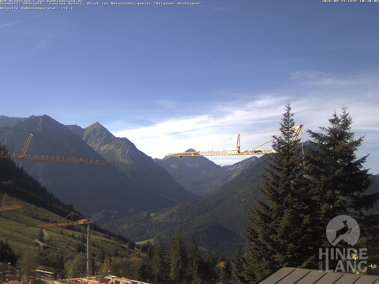 Archiv Foto Webcam Naturschutzgebiet "Allgäuer Hochalpen" vom Kinderhotel Oberjoch aus gesehen