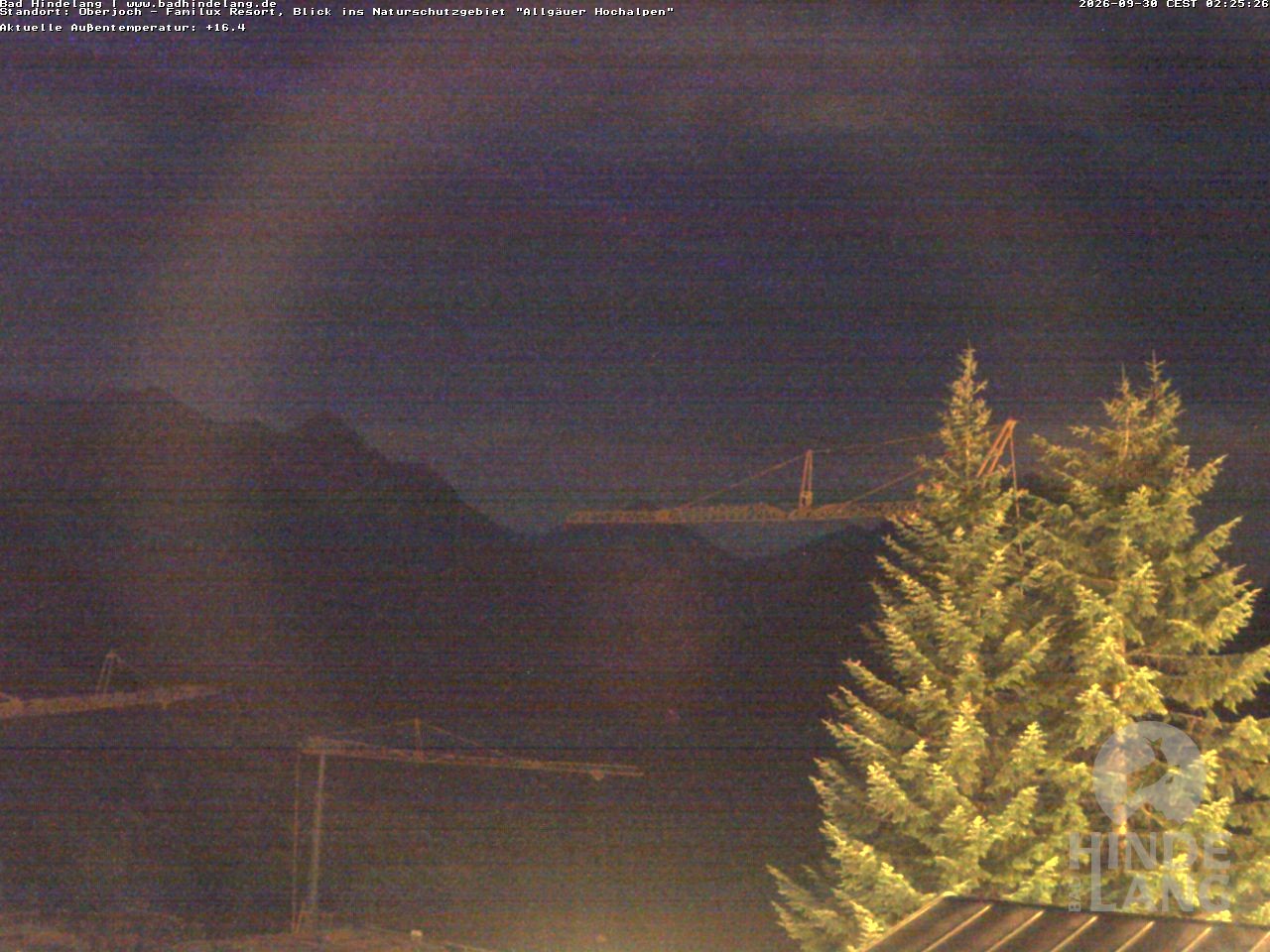 Archiv Foto Webcam Naturschutzgebiet "Allgäuer Hochalpen" vom Kinderhotel Oberjoch aus gesehen