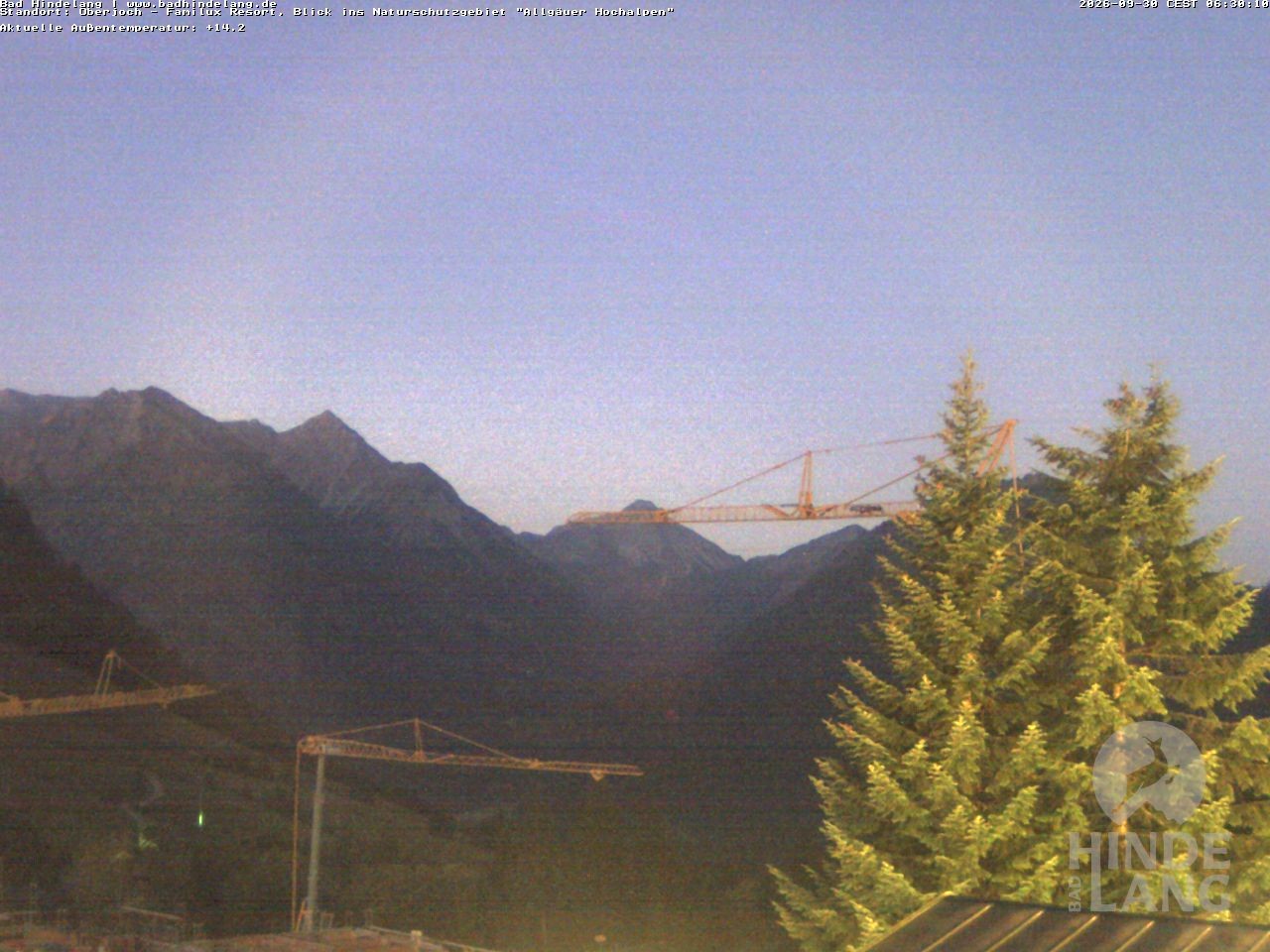 Archiv Foto Webcam Naturschutzgebiet "Allgäuer Hochalpen" vom Kinderhotel Oberjoch aus gesehen