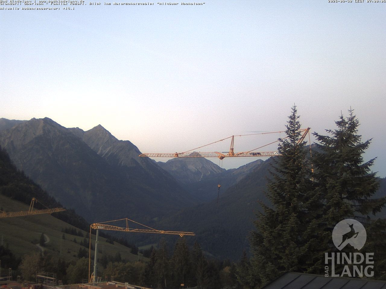 Archiv Foto Webcam Naturschutzgebiet "Allgäuer Hochalpen" vom Kinderhotel Oberjoch aus gesehen