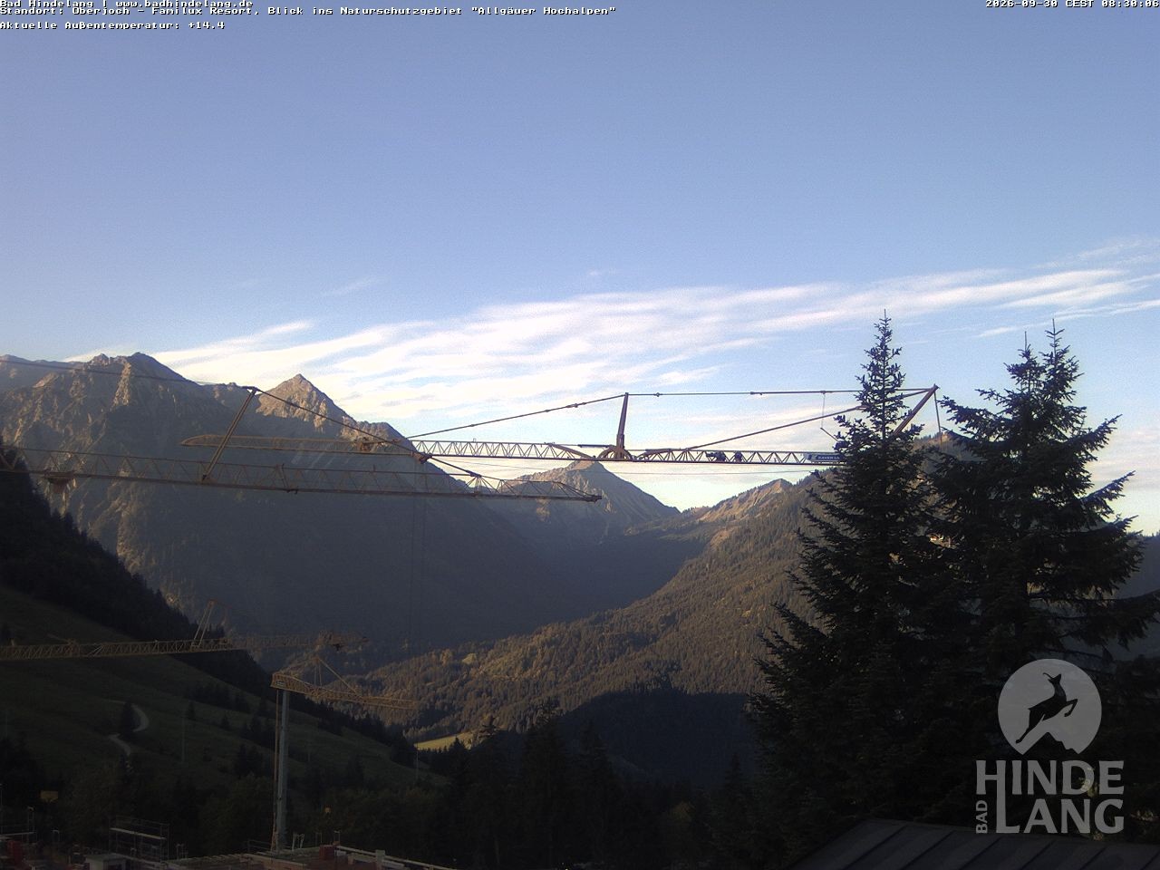 Archiv Foto Webcam Naturschutzgebiet "Allgäuer Hochalpen" vom Kinderhotel Oberjoch aus gesehen