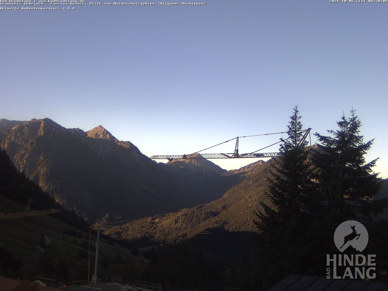 Archiv Foto Webcam Naturschutzgebiet "Allgäuer Hochalpen" vom Kinderhotel Oberjoch aus gesehen