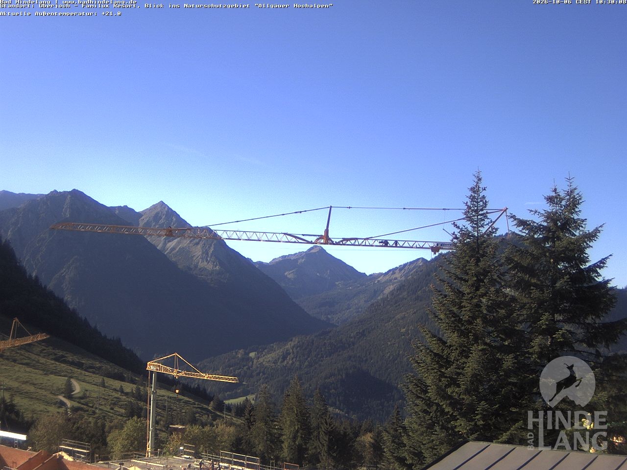 Archiv Foto Webcam Naturschutzgebiet "Allgäuer Hochalpen" vom Kinderhotel Oberjoch aus gesehen