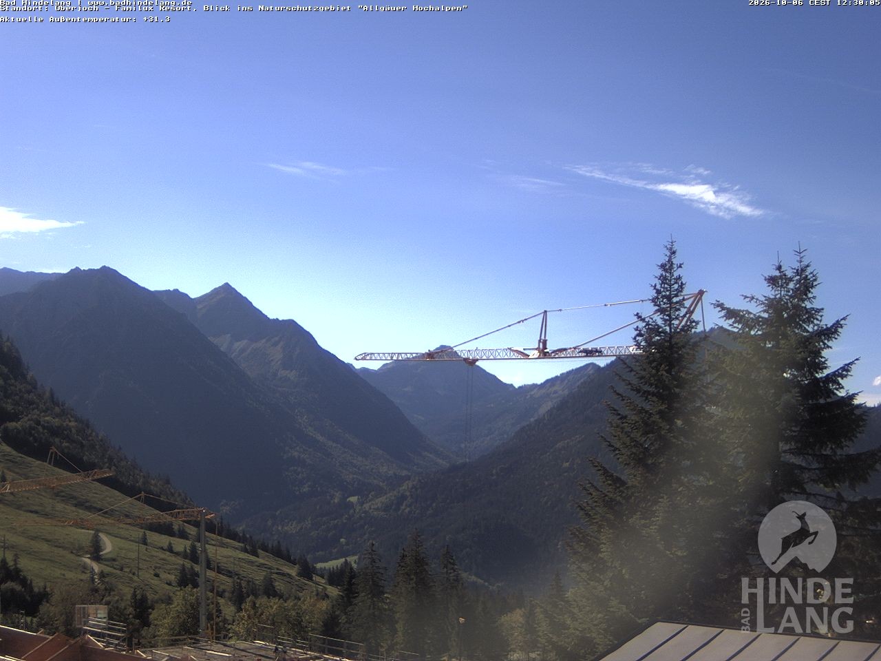 Archiv Foto Webcam Naturschutzgebiet "Allgäuer Hochalpen" vom Kinderhotel Oberjoch aus gesehen