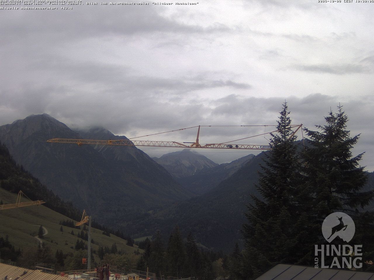 Archived image Webcam Kids hotel Oberjoch: view at the nature reseve "Allgäuer Hochalpen"