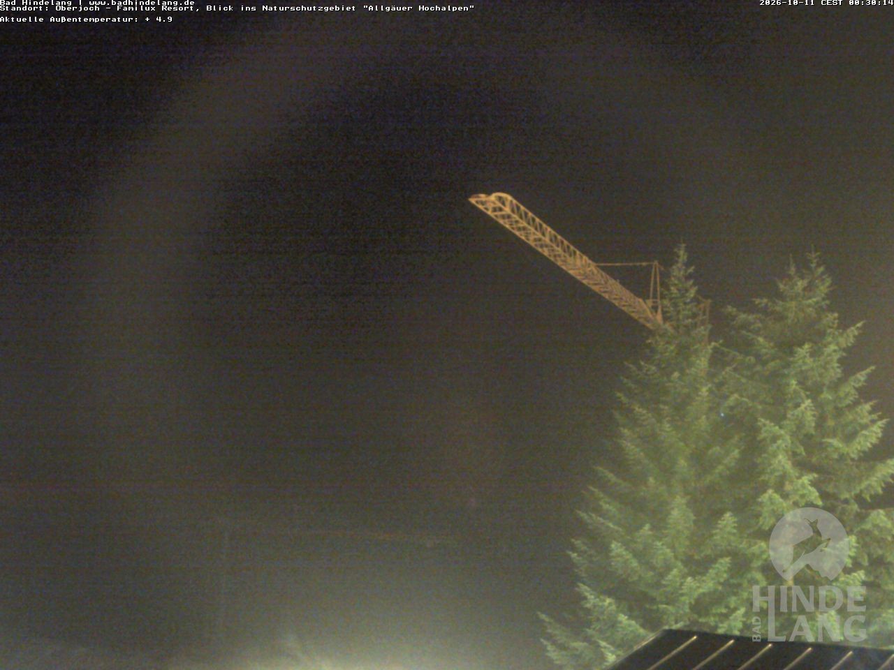 Archived image Webcam Kids hotel Oberjoch: view at the nature reseve "Allgäuer Hochalpen"