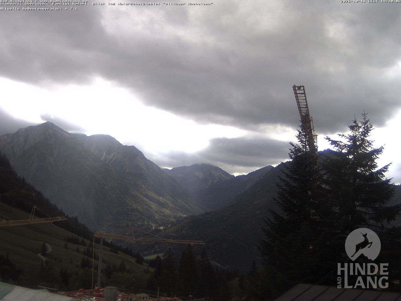 Archiv Foto Webcam Naturschutzgebiet "Allgäuer Hochalpen" vom Kinderhotel Oberjoch aus gesehen