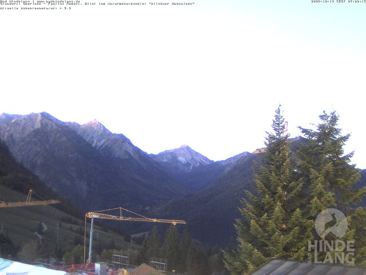 Archiv Foto Webcam Naturschutzgebiet "Allgäuer Hochalpen" vom Kinderhotel Oberjoch aus gesehen
