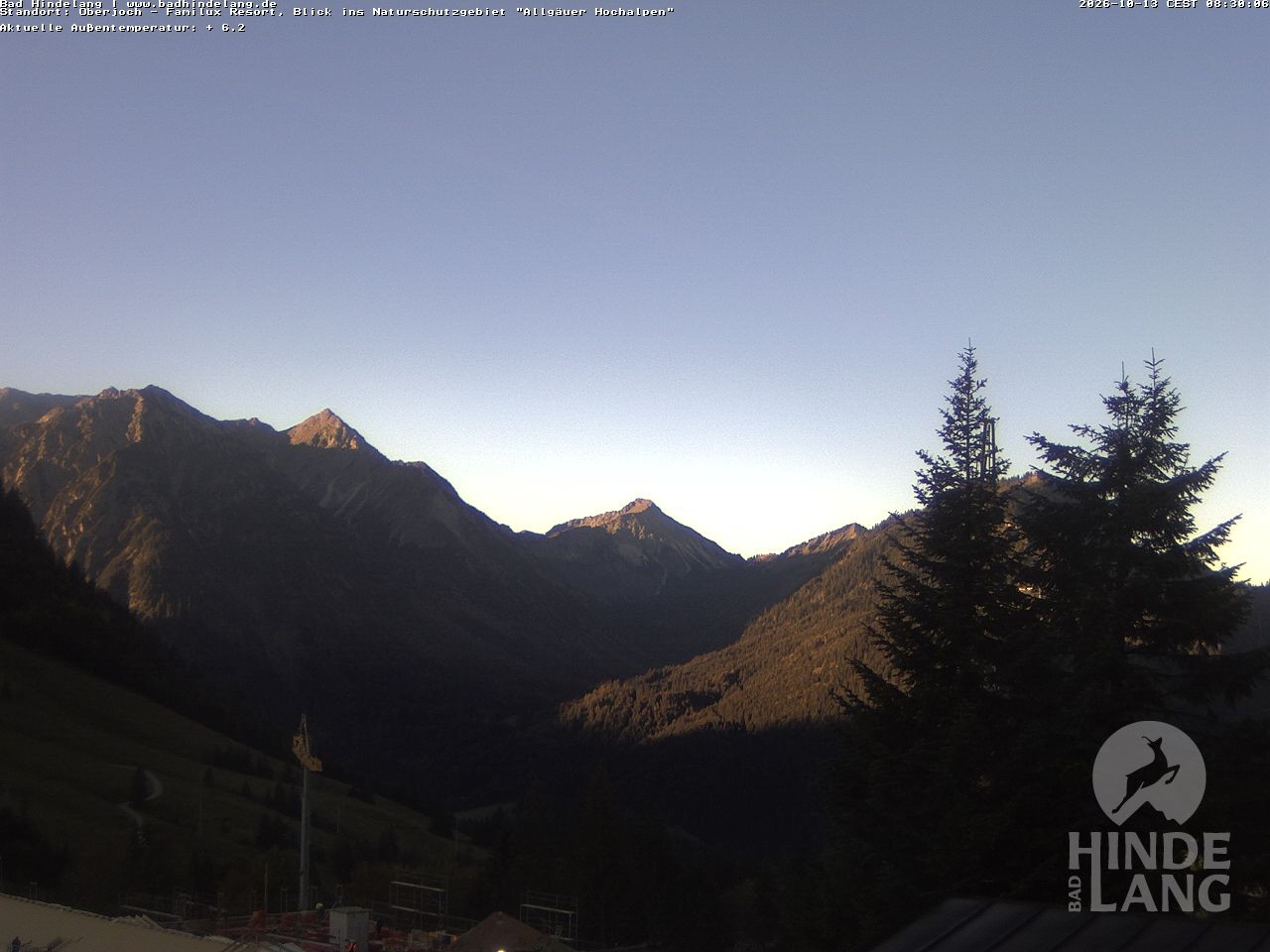 Archiv Foto Webcam Naturschutzgebiet "Allgäuer Hochalpen" vom Kinderhotel Oberjoch aus gesehen