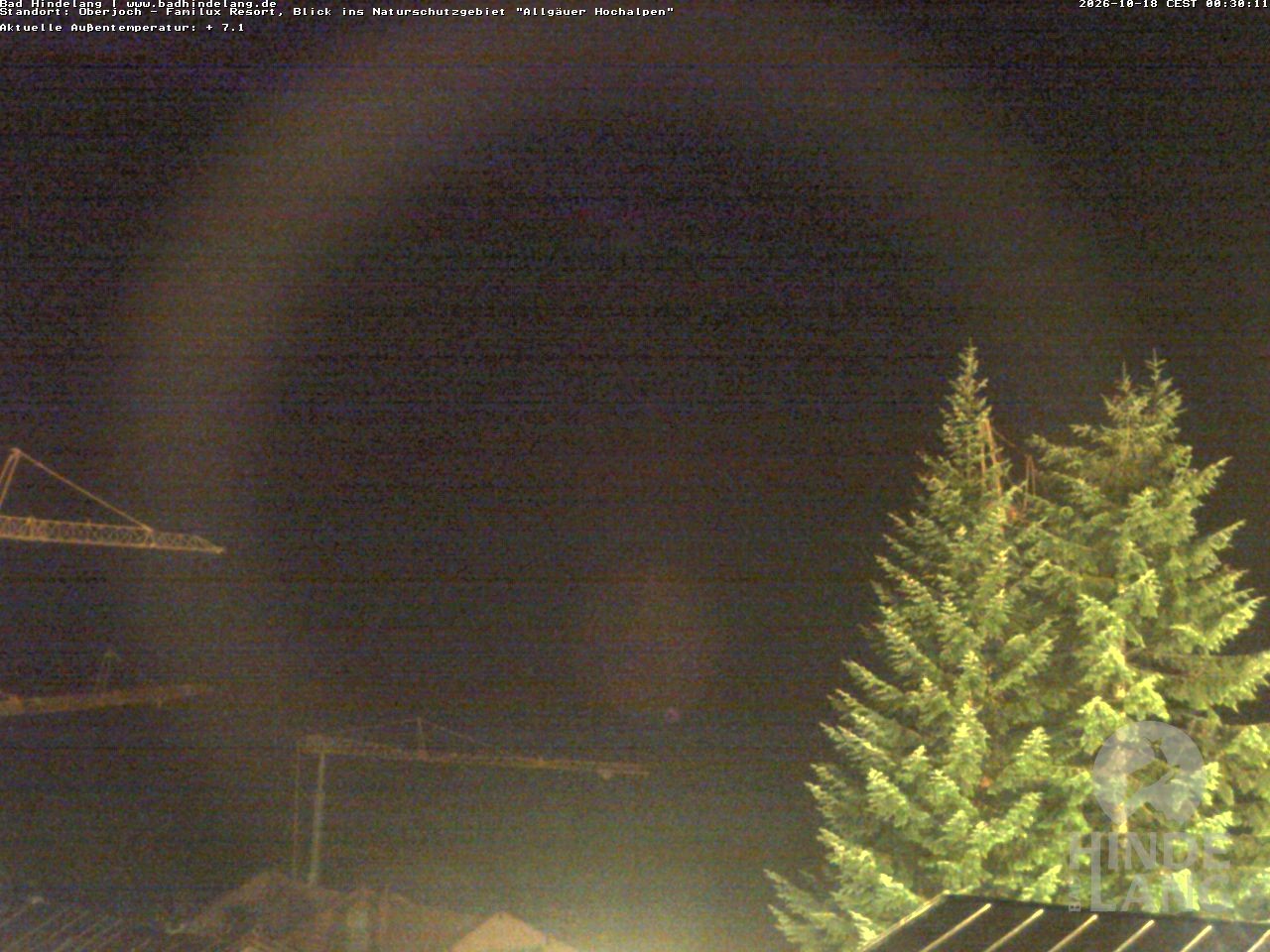 Archived image Webcam Kids hotel Oberjoch: view at the nature reseve "Allgäuer Hochalpen"