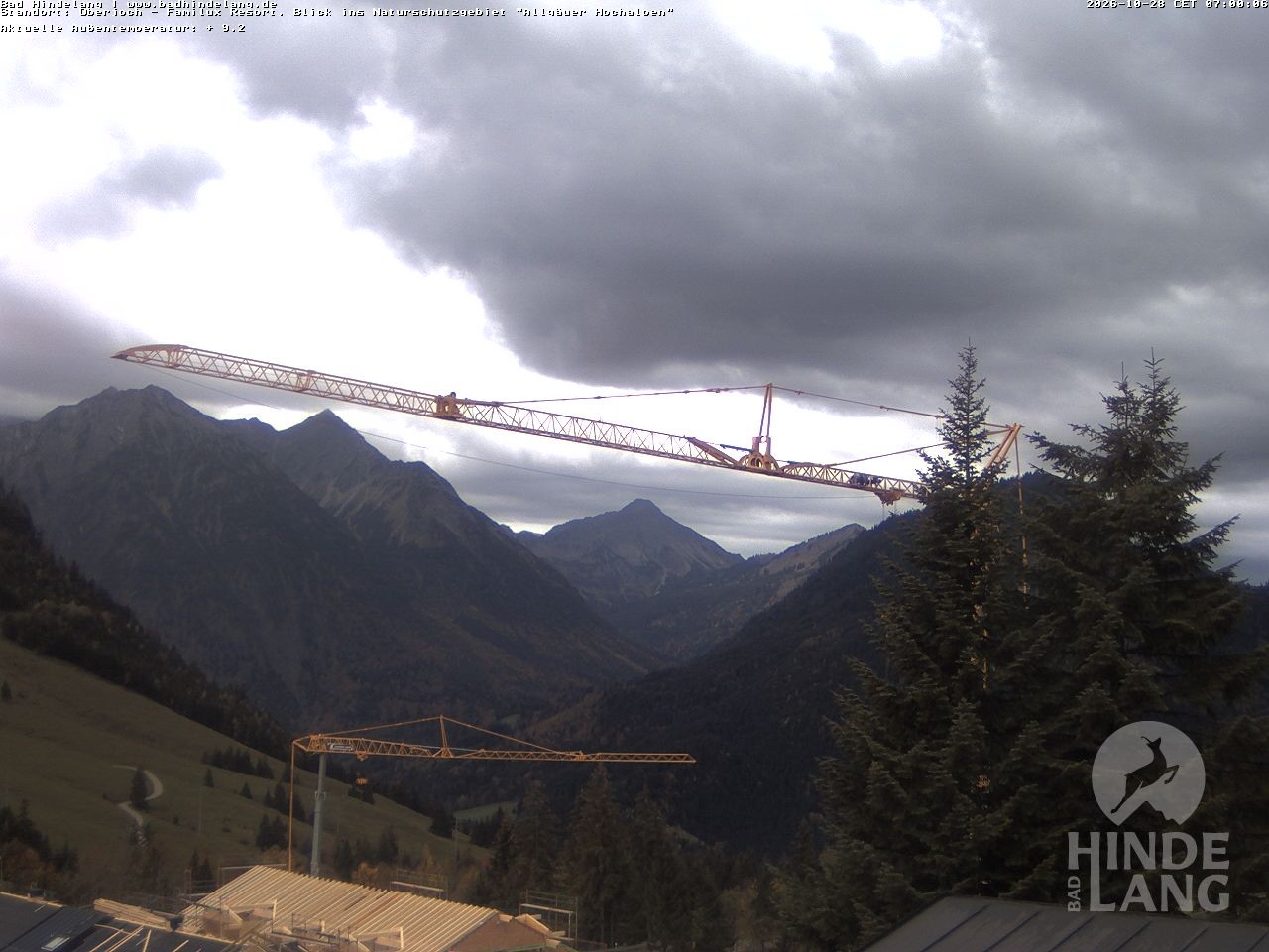 Archiv Foto Webcam Naturschutzgebiet "Allgäuer Hochalpen" vom Kinderhotel Oberjoch aus gesehen