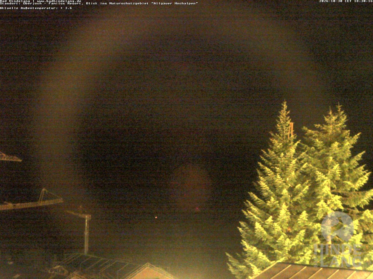 Archived image Webcam Kids hotel Oberjoch: view at the nature reseve "Allgäuer Hochalpen"