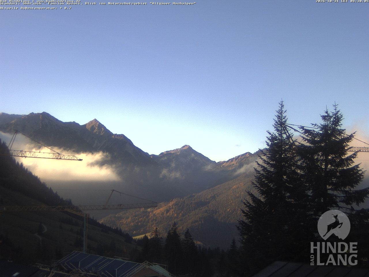 Archiv Foto Webcam Naturschutzgebiet "Allgäuer Hochalpen" vom Kinderhotel Oberjoch aus gesehen