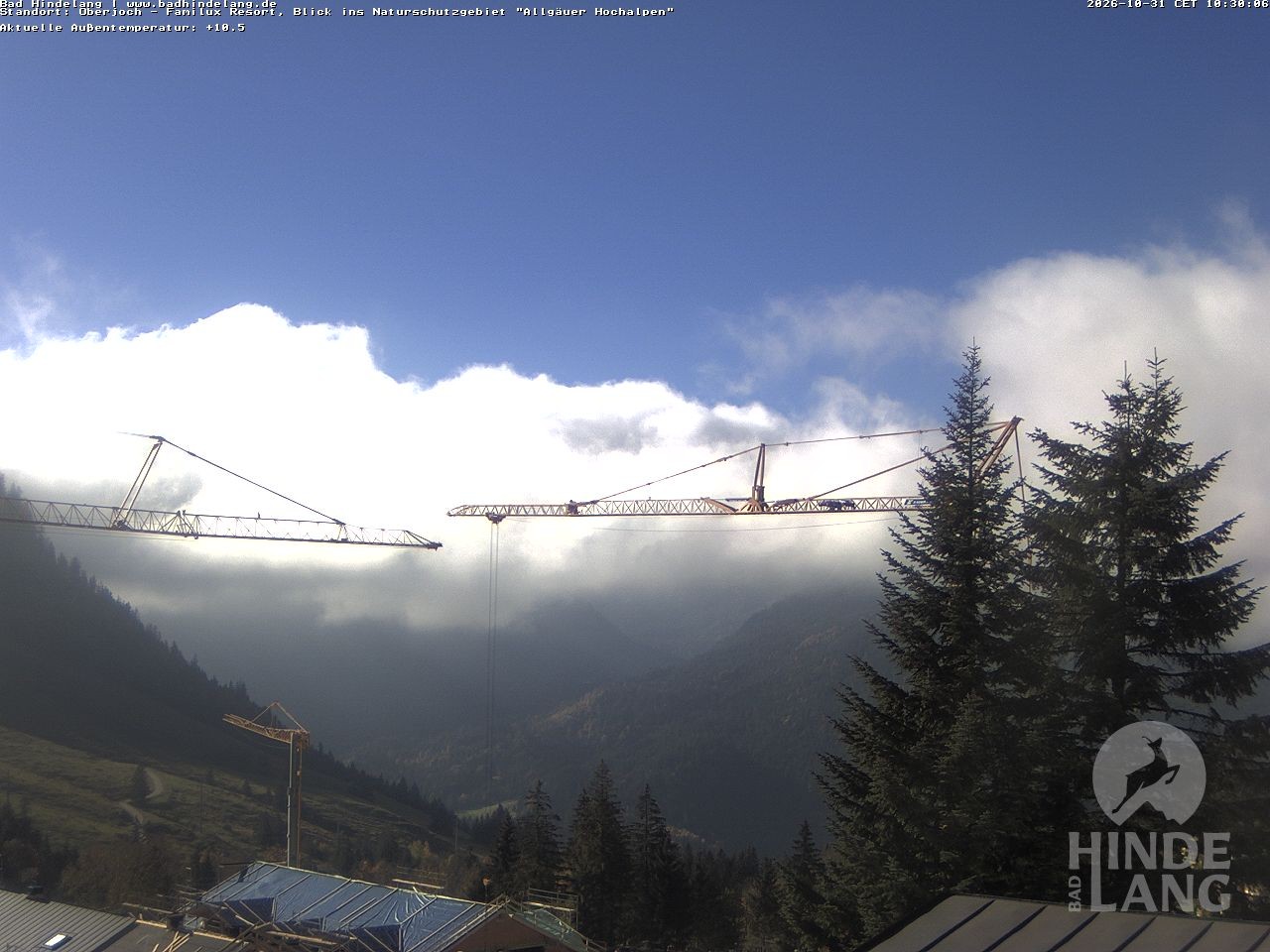Archiv Foto Webcam Naturschutzgebiet "Allgäuer Hochalpen" vom Kinderhotel Oberjoch aus gesehen
