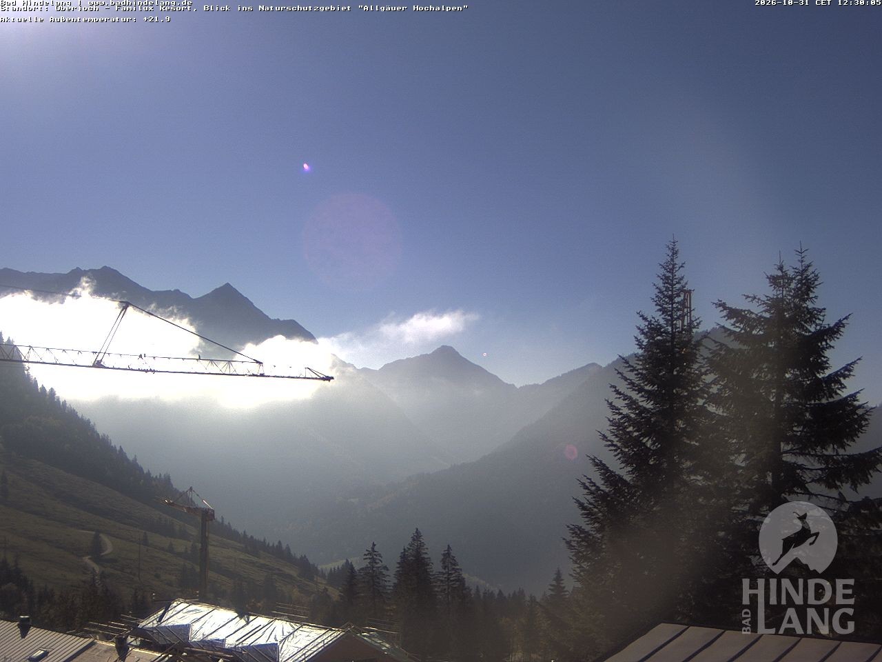 Archiv Foto Webcam Naturschutzgebiet "Allgäuer Hochalpen" vom Kinderhotel Oberjoch aus gesehen