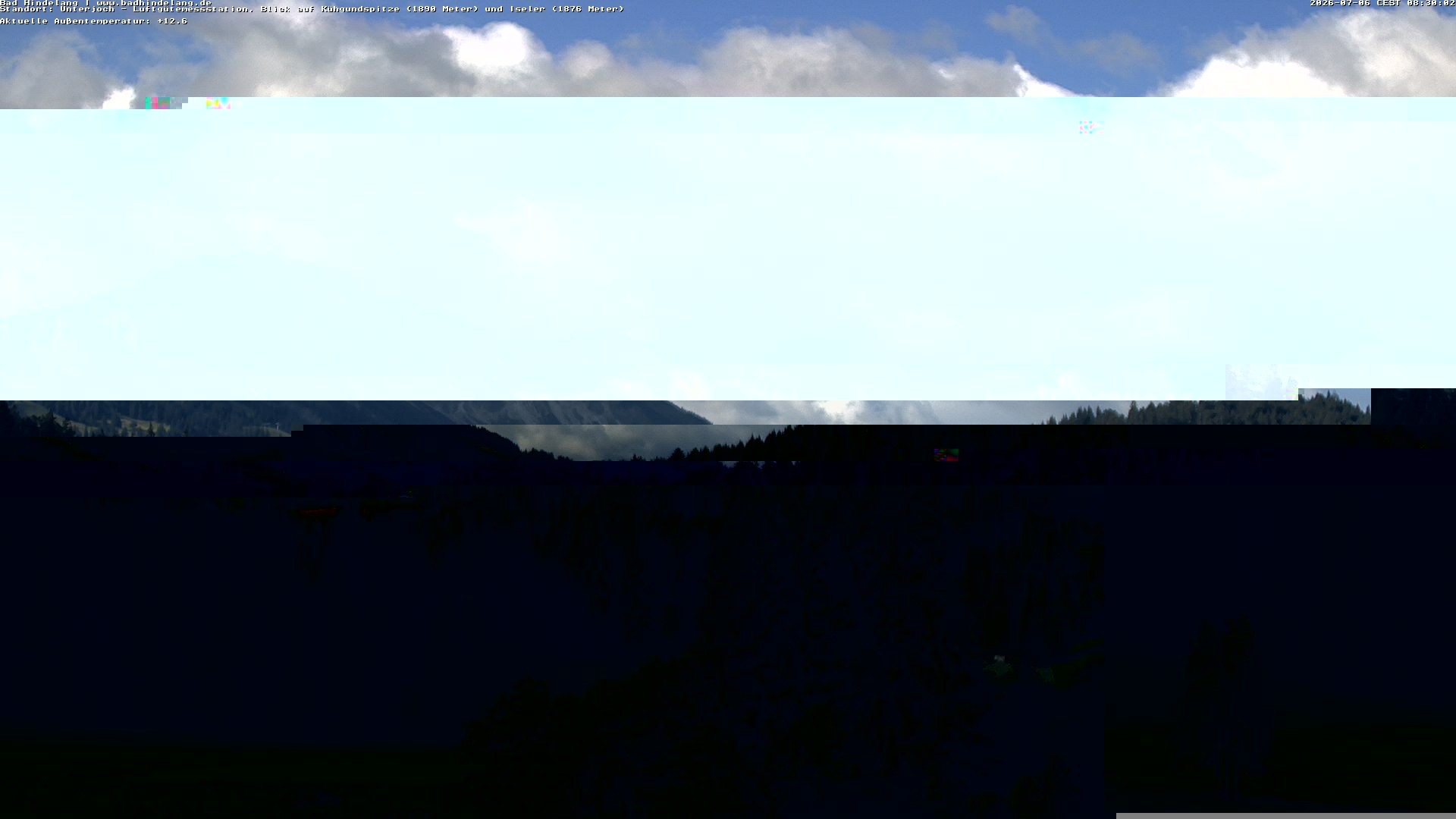 Archiv Foto Webcam Aussicht von der Region Unterjoch