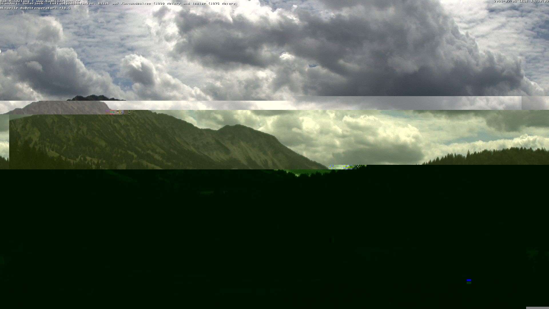 Archiv Foto Webcam Aussicht von der Region Unterjoch