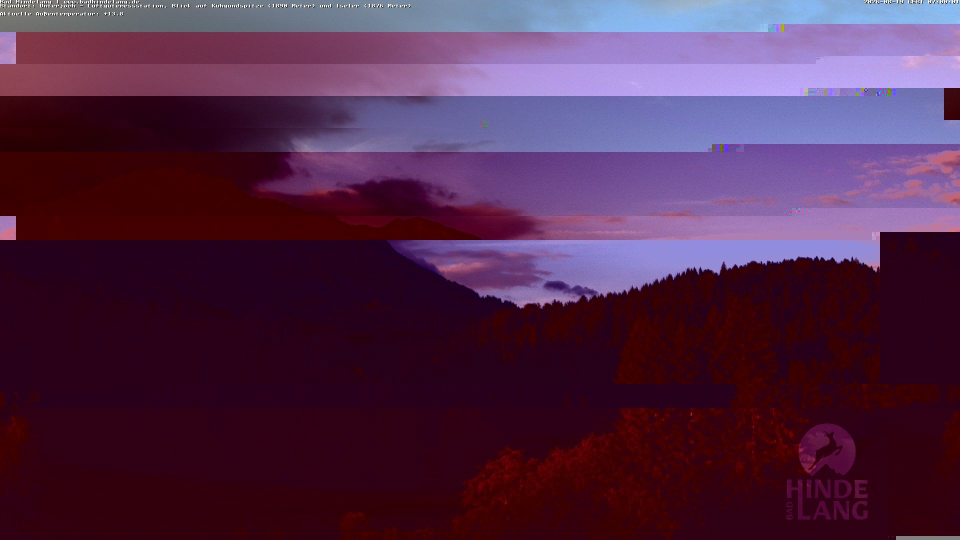 Archiv Foto Webcam Aussicht von der Region Unterjoch