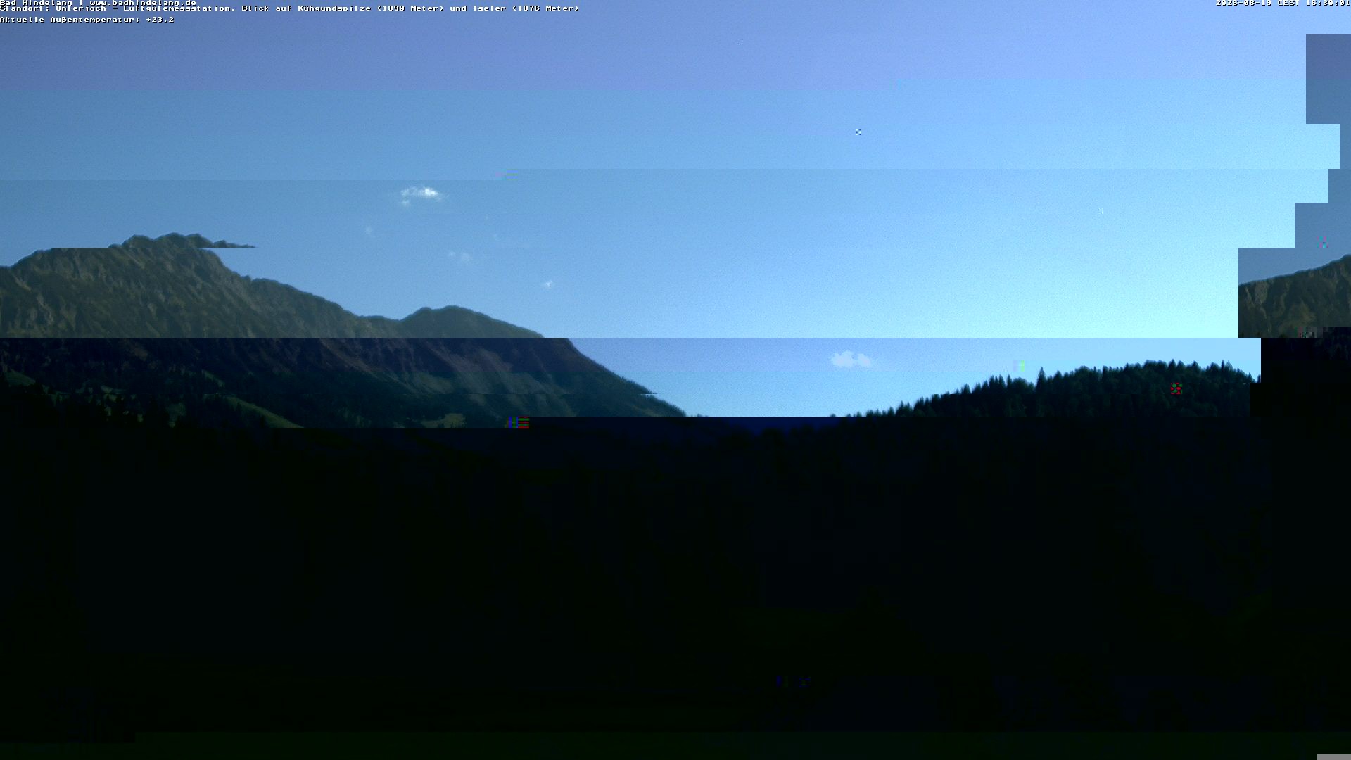 Archiv Foto Webcam Aussicht von der Region Unterjoch