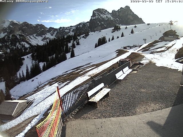 Archived image Webcam Arrival of the Breitenbergbahn cabins