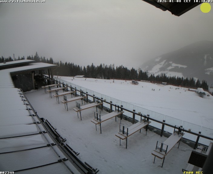 Archived image Webcam mountain restaurant Reitlehen Alm, Monte Popolo in Eben/Pongau