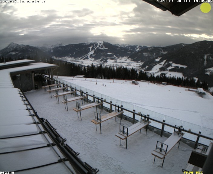 Archived image Webcam mountain restaurant Reitlehen Alm, Monte Popolo in Eben/Pongau