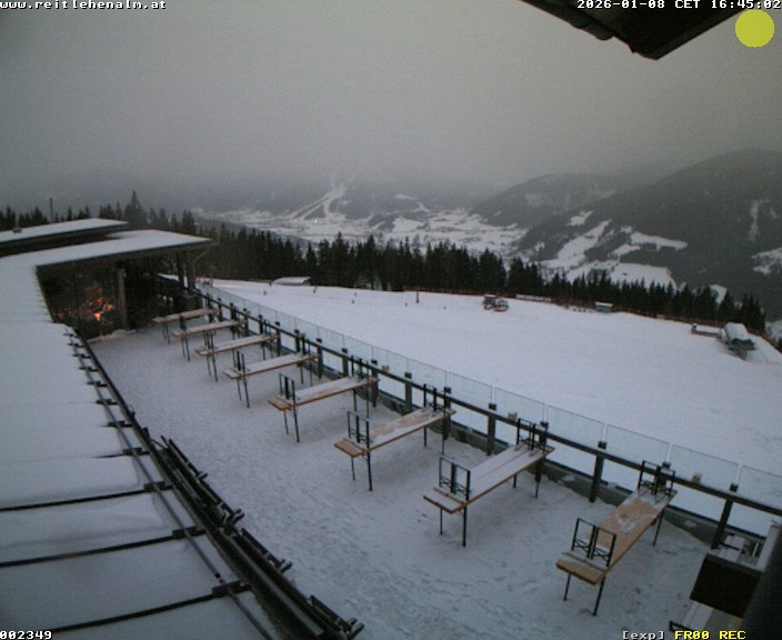 Archived image Webcam mountain restaurant Reitlehen Alm, Monte Popolo in Eben/Pongau