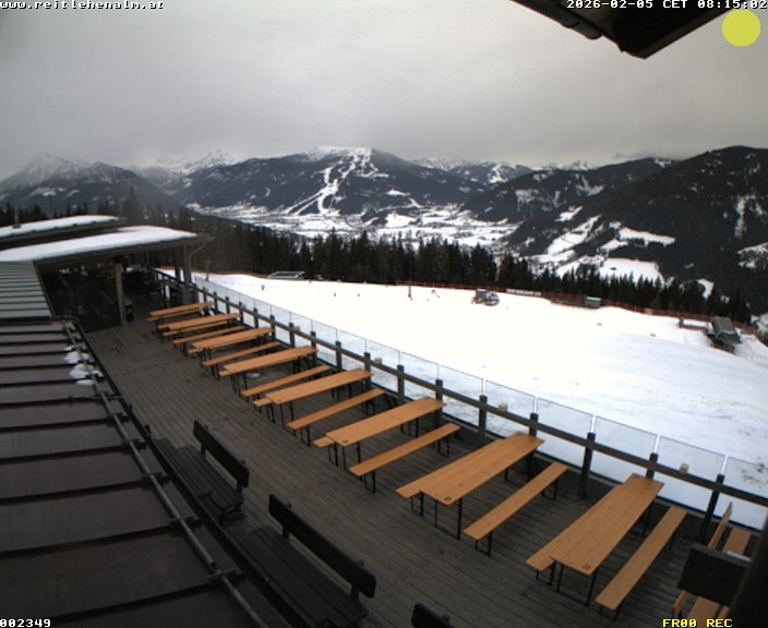Archived image Webcam mountain restaurant Reitlehen Alm, Monte Popolo in Eben/Pongau