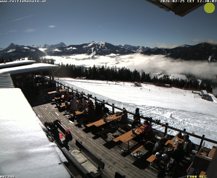 Archived image Webcam mountain restaurant Reitlehen Alm, Monte Popolo in Eben/Pongau