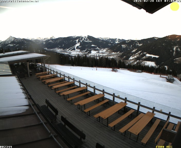 Archived image Webcam mountain restaurant Reitlehen Alm, Monte Popolo in Eben/Pongau