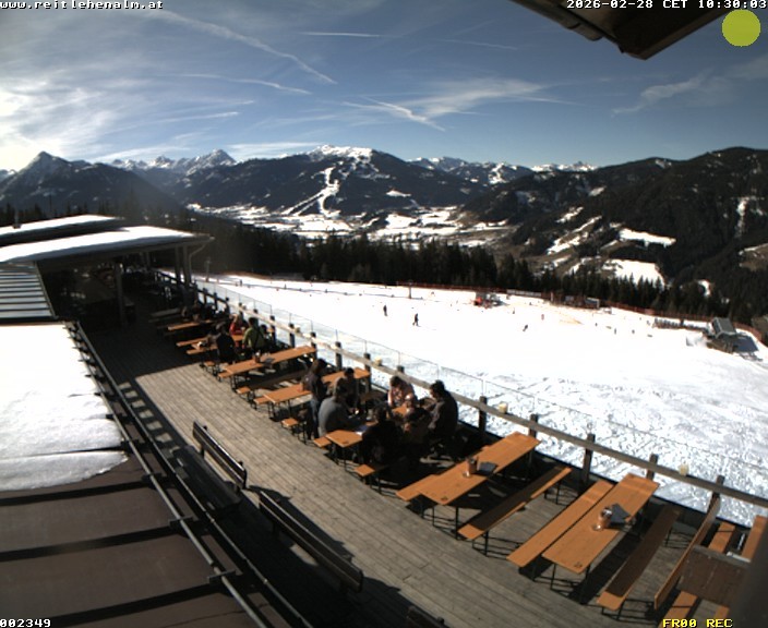Archived image Webcam mountain restaurant Reitlehen Alm, Monte Popolo in Eben/Pongau