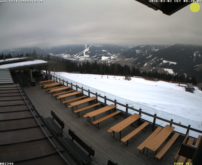 Archived image Webcam mountain restaurant Reitlehen Alm, Monte Popolo in Eben/Pongau